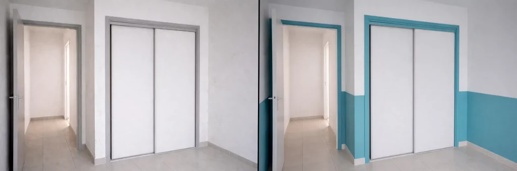 travaux de peinture au Creusot, avant et après travaux du peintre