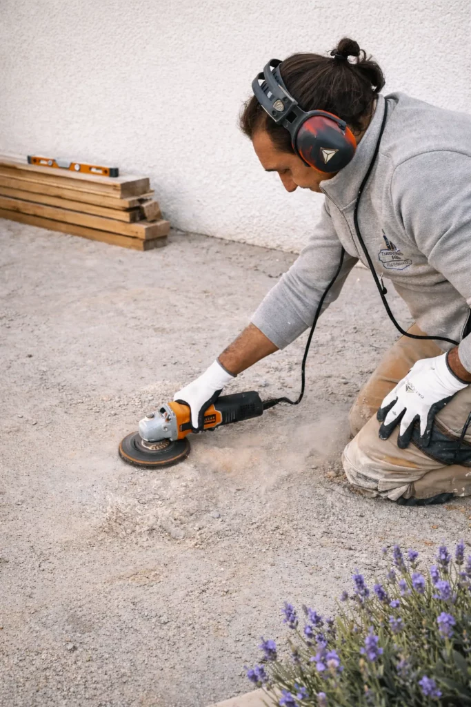 Artisan en rénovation au Creusot réalisant un travail soigné sur chantier